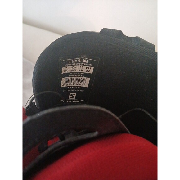 Men's Salomon Titan M1 Black Red Snowboard Boots 7.5US 7UK in GREAT Condition!! - Picture 7 of 9